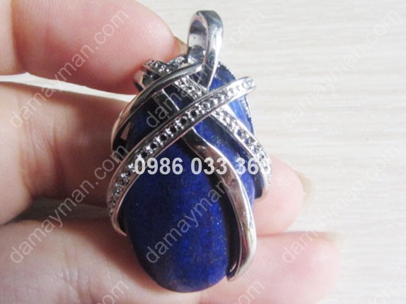 Mặt DC Xi Trắng Đá Lapis Lazuli 